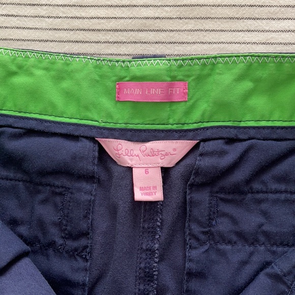 Lily Pulitzer Blue Cropped Pants 6 - Picture 6 of 11